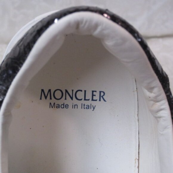 Moncler crackle metallic Monaco-style sneakers - Picture 8 of 13